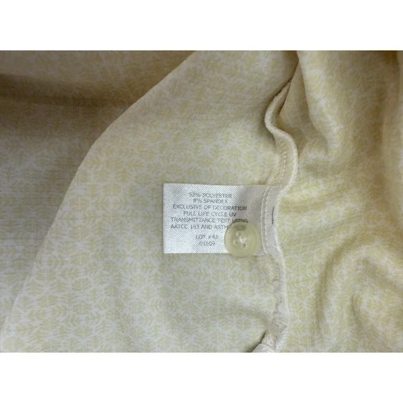 Coolibar Womens UPF 50+ Long Sleeve Polo Shirt Cream Size Large Cooltect - Picture 6 of 9